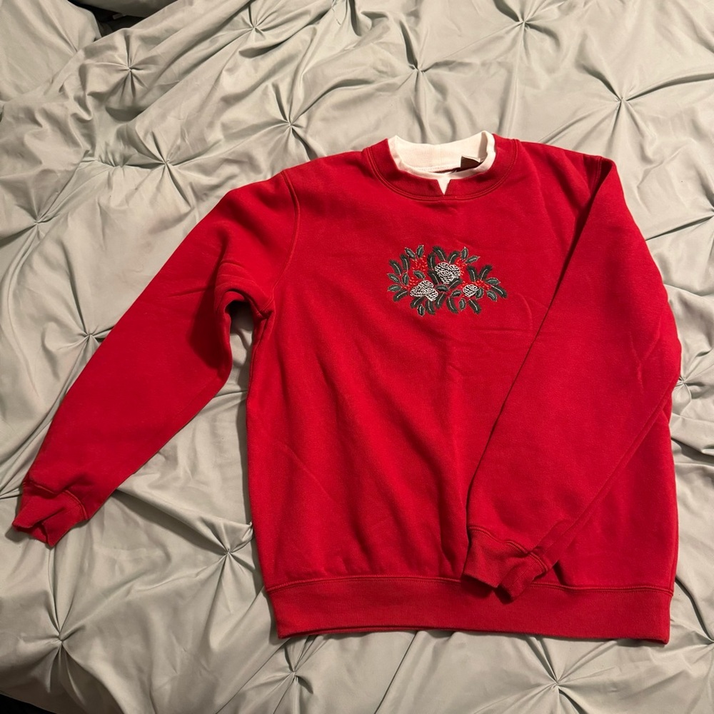 Red Women's Crew Neck Sweater